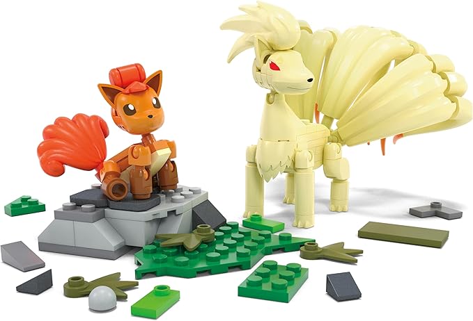 MEGA Pokémon Vulpix EVolution Set (145 Pieces) With 2 Poseable Action Figures For Kids