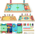 QZMTOY Large Fast Sling Puck Game Air Hocky Table Game Bowling Games -10 in 1 Family Games for Boys GirlsTeensAdultsWooden Hockey Board Game for 3+ Years Old Kids