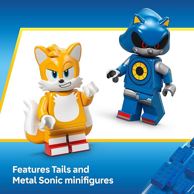 LEGO Sonic The Hedgehog Cyclone vs. Metal Sonic - Building Toy for Kids Boys and Girls Ages 8+ - Mech Suit with Minifigures for Pretend Play - Gift Idea for Birthdays - 77002