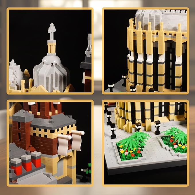 Micro Building Blocks Set Germany Medieval Aachener Dom Model Building Kit 6650 PCS Construction Model for Adult and Teens