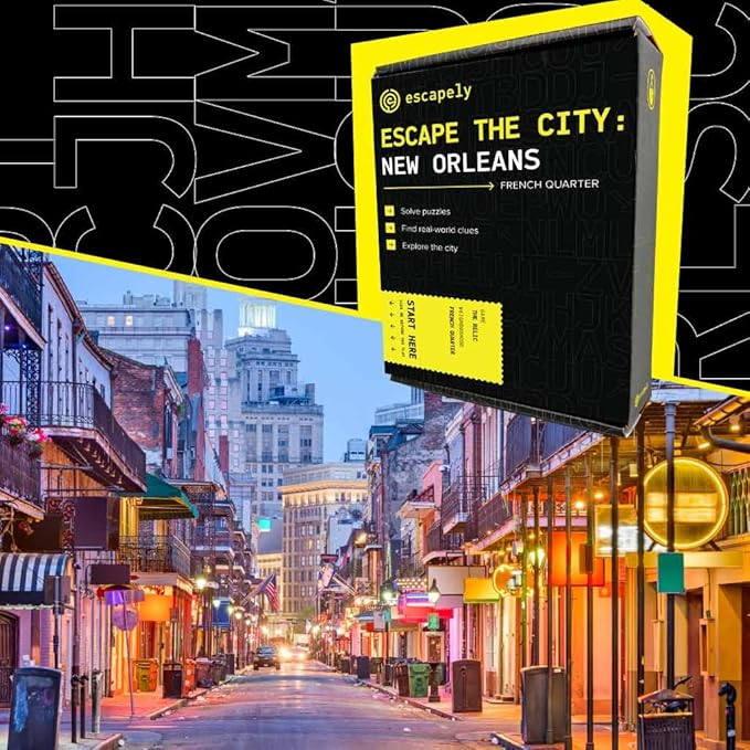 New Orleans Outdoor Escape Room | French Quarter Scavenger Hunt | Gifts for Adults &amp Families | 1-6 Players 2-3 Hours 1.5 Miles Walking Distance