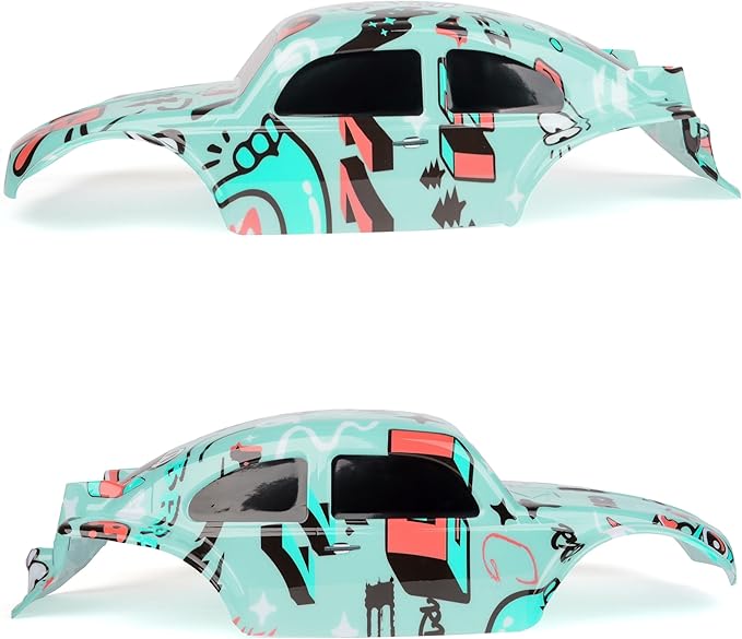 SummitLink Custom Body Compatible for 1/10 1/8 Scale RC Car or Truck (Truck not Included) (Graffiti Blue)