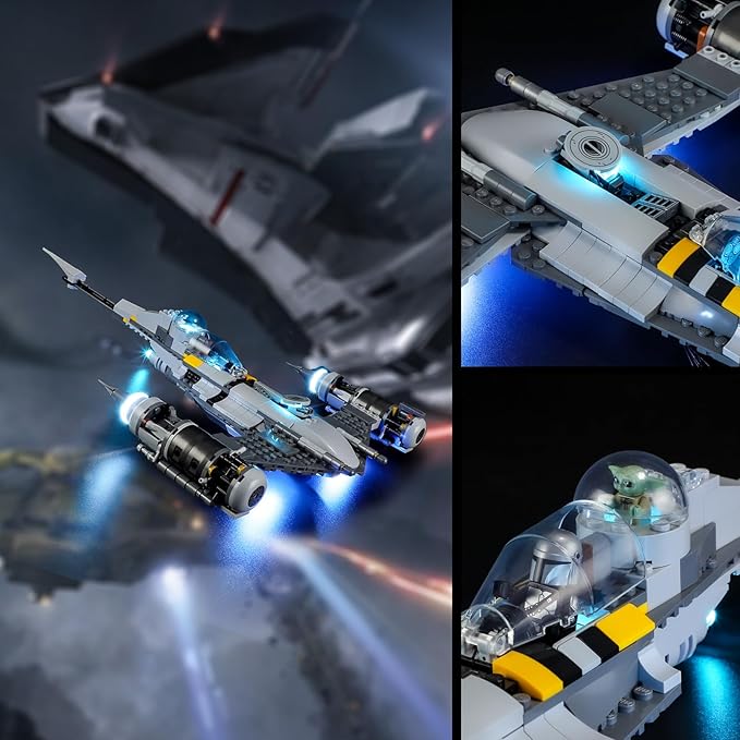 Vaodest LED Light for Lego Star Wars 75325 The Mandalorian's N-1 Starfighter SetDesign and Configuration Compatible with Model 75325(LED Light Only Not Building Block Kit)