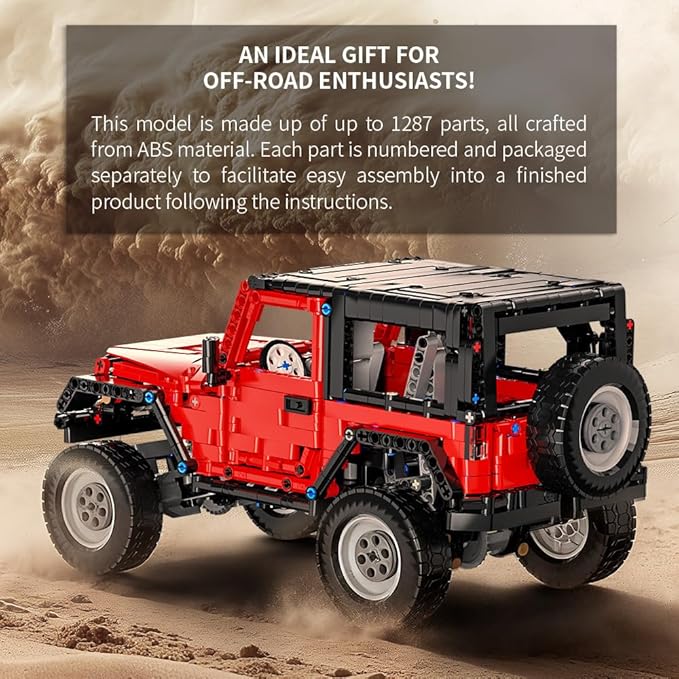 RiceBlock Off-Road Vehicle Model Building Setfor Adult Challenging Car Building Toys Boys Aged 8 and Above 1313 Pieces