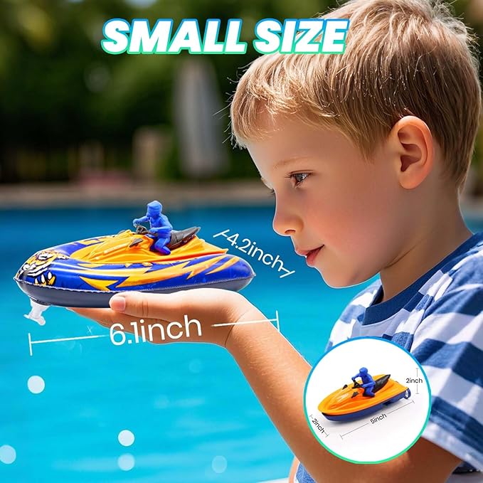 Remote Control Boat for Kids with Inflatable Bumper Rechargeable Battery USB Charge rc Boat for Pool Kids 8-12 Years Birthday Gift Summer Water Toy Blue