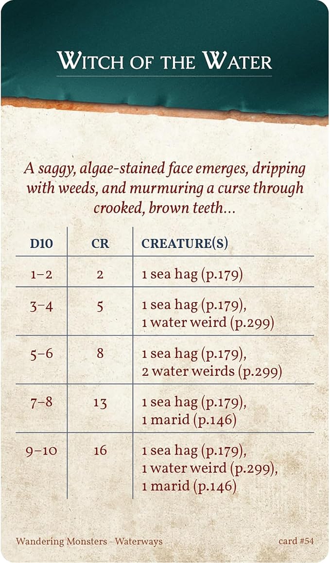 Nord Games: Wandering Monsters: Boxed Set - 5e RPG Storytelling Cards 300 Tarot Sized Cards Encounters by Environment Tabletop Roleplaying D&ampD
