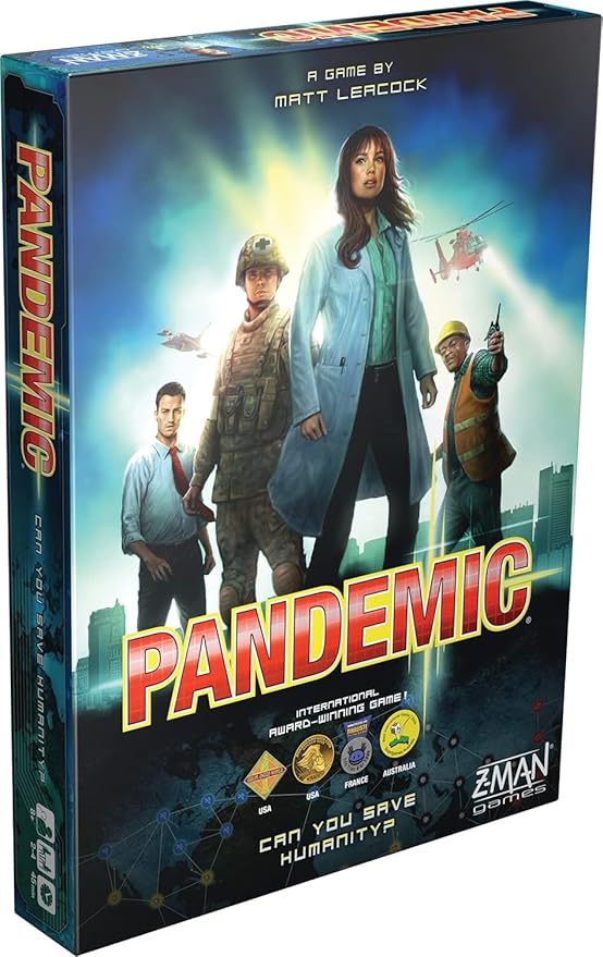 Asmodee Pandemic Board Game (Base Game) - A Cooperative Battle to Save Humanity Strategy Game for Kids and Adults Ages 8+ 2-4 Players 45 Minute Playtime