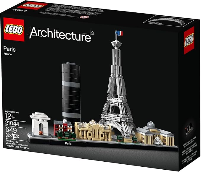 LEGO Architecture Paris Model Building Set - Detailed Display Building Block Set for Kids Boys and Girls Ages 12+ - Unique Gift for Travel &amp Architecture Enthusiasts - 21044