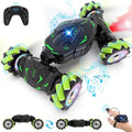 Pristar Gesture RC Toys for Boys 6-12 RC Sensing Stunt Car with Cool Spray Lights Music Double Sided Flip 360 Rotate 4WD Off-Road