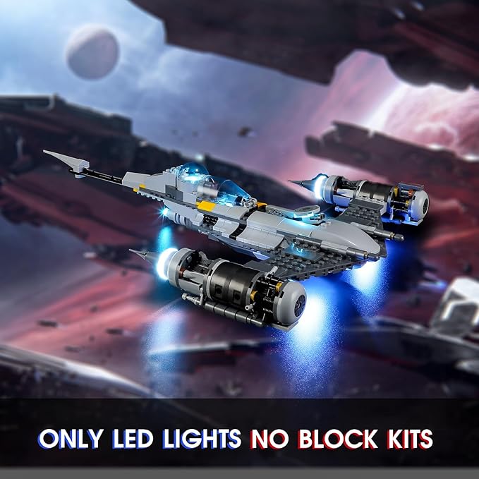 Vaodest LED Light for Lego Star Wars 75325 The Mandalorian's N-1 Starfighter SetDesign and Configuration Compatible with Model 75325(LED Light Only Not Building Block Kit)