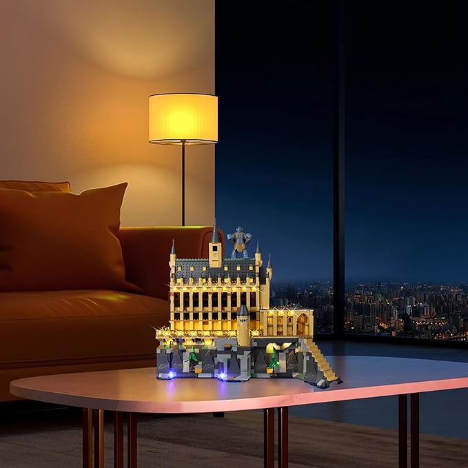 Kyglaring LED Light Kit Compatible with Lego Hogwarts Castle The Great Hall 76435 Building Blocks Upgraded Lighting Accessories for 76435 Model Set Lights Only (Model Not Included) Classic Version