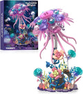 Enchanted Jellyfish Building Kit with Halloween &amp Christmas Festive Vibes 526 Pcs Underwater Creature Building Blocks Set (presale)