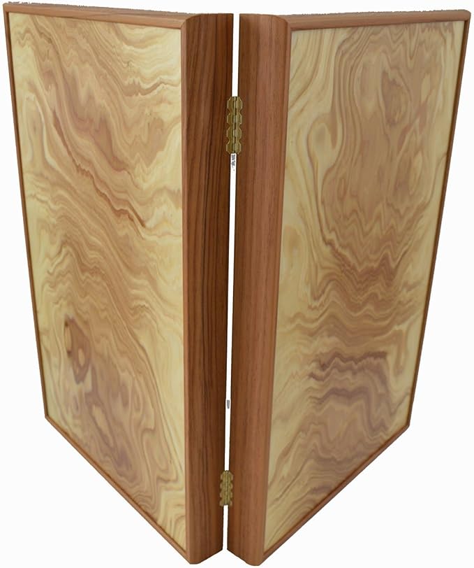 Manopoulos Olive Wood Backgammon Set - Olive Wood Chips - Hand Made