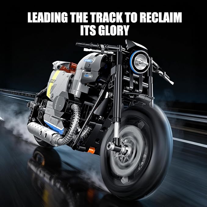 HIGH GODO 1:8 Motorcycle Building Set Technic MOC Motorcycle Model Kit for Adults Collectible Cool Toys Gifts for Teens 14+ (508 PCS)