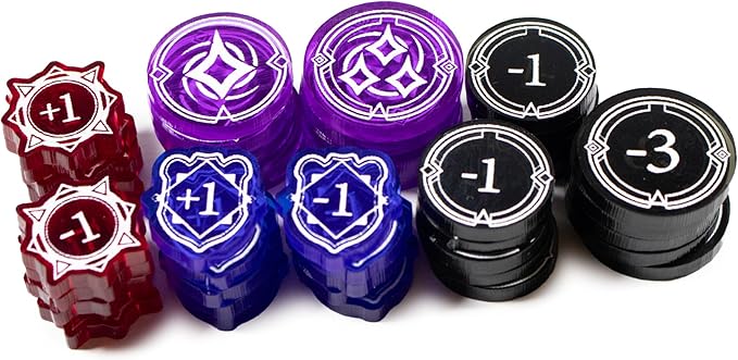 STRATA STRIKE | Lorcana TCG compatible | Transparent Acrylic Tokens - Bundle Set – Single-Sided - Designed and Handcrafted in the U.S.A