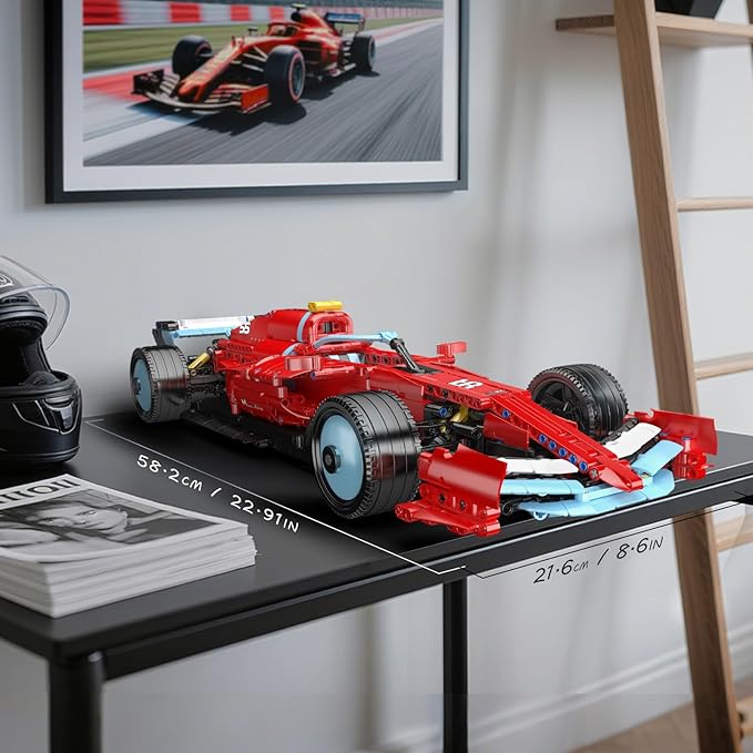 Mould King Racing Car Building Block Set 1401 Pcs Detailed Super Car Model Kit 1:8 Scale Sport Car Build and Display Home Decoration Building Set for Adults