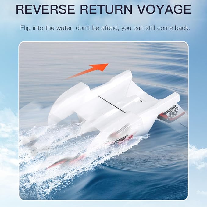 GoolRC RC Plane 3CH Remote Control Airplane for Water Land &amp Air Amphibious Triphibian RC Aircraft 2.4GHz Seaplane Glider RC Floatplane with 6-Axis Gyro &amp 2 Batteries for Adults