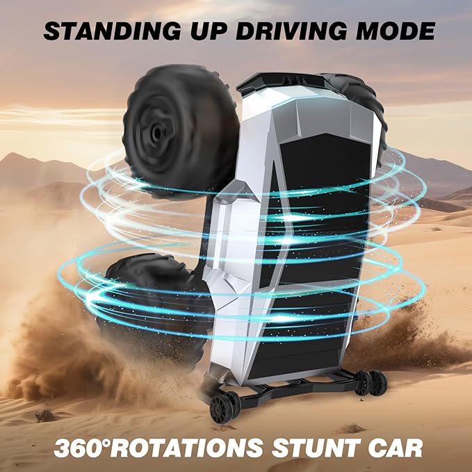 Blasland Remote Control Car 1:16 4WD Waterproof RC Monster Truck 2.4GHz All Terrain Amphibious RC Stunt Cars 360° Rotating Pick-up Truck Car Toys Gifts for Boys Age 6 7 8 9 10 11 12