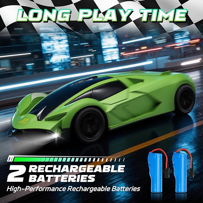 Snugzy RC Drift Car 1:20 Scale RC Cars 2.4GHz Remote Control Car Toy Gifts for Kids (Green)