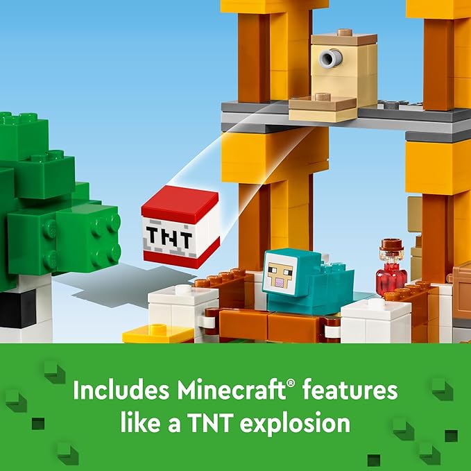 LEGO Minecraft The Crafting Box 4.0 21249 Building Toy Set Custom-Build Playset Featuring Classic Bricks Figures and Game Accessories Model Guides Spark Creativity for 8 Year Old Kids