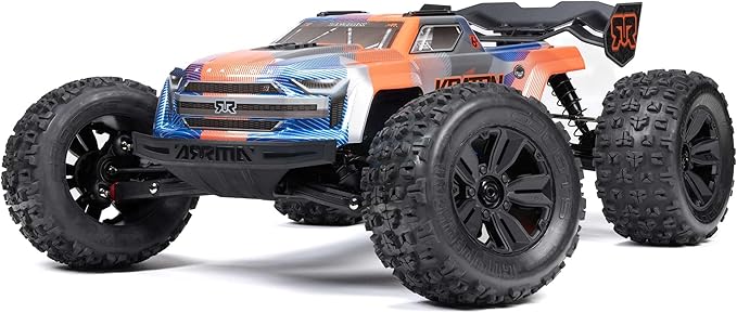 ARRMA RC Truck 1/8 KRATON 4X4 6S BLX BRUSHLESS V6 Speed Truck RTR (Lipo Battery and Charger Not Included) (Blue/Orange) ARA8608V6T1