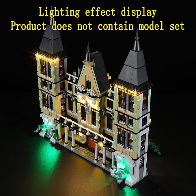 LED Light Kit Compatible with Lego Malfoy Manor Building Blocks Model - Lighting Set for 76453 (Model Set Not Included)