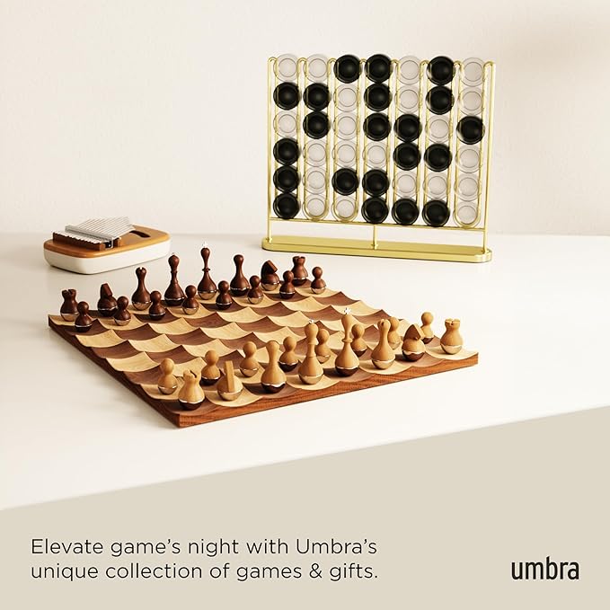 Umbra STAX Four-in-a-Row Game Brass