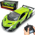 QUN FENG Lamborghini Remote Control Car 1:24 Scale Lambo Toy Car Officially Licensed Rc Cars with Light 2.4Ghz Model Car for Boys 4-7 Girls Birthday Gift Green