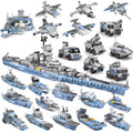 Military Army Building Toys for Adults 8IN1 USS Missouri Battleship Stem Building Blocks Military Bricks 25 Models Engineering Kits