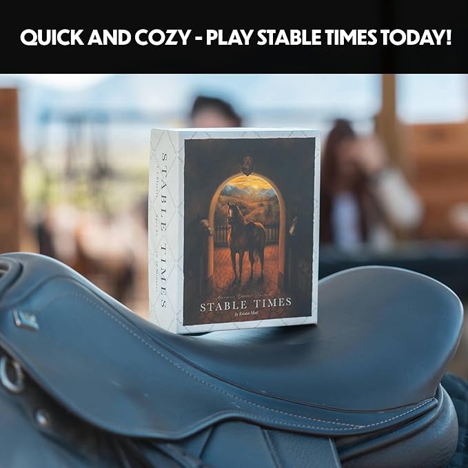Stable Times Family Card Game - Cozy Board Game for Kids and Adults with Real Unique Horses - Great for Family Game Night Ages 8+ 1-5 Players 20-30 Minutes