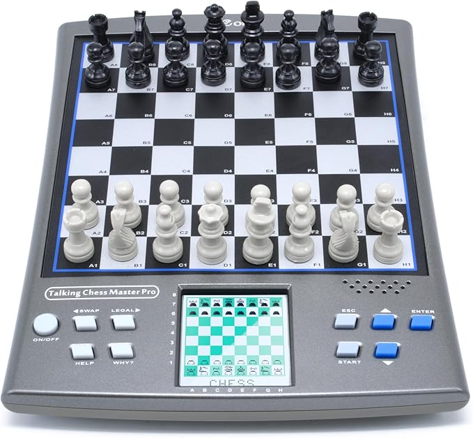iCore Electronic Chess Set Talking Computer Chess Board 100 Preset Exercises 5 Levels 40 Famous Electronic Chess Games for Kids &amp Adults