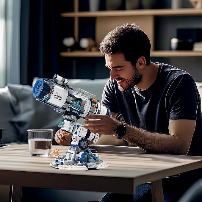 NUTCRACKER Space Telescope Building Set for Adult - Space Astronomical Telescope Toy Building Set Telescope Display Model with Light Home Decor Birthday Gifts for Adults（995 Pieces