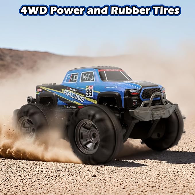 Waterproof Monster Truck Gesture RC Car 4WD Amphibious Hand Controlled Remote Control Toy for Kids All-Terrain Off-Road Vehicle for Boys Ages 6-7 8 9 10 11 12 Year Old Present