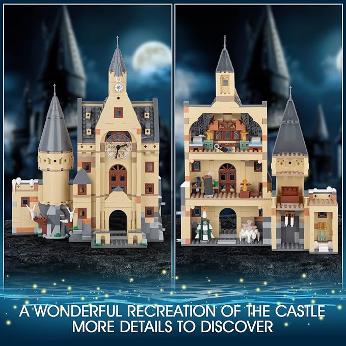 Magic Clock Tower Building Set Creative Castle Mini Building Blocks Kit for Fans Collectible Castle Model Toys Gifts for Adults Teens 14+ (1305PCS)
