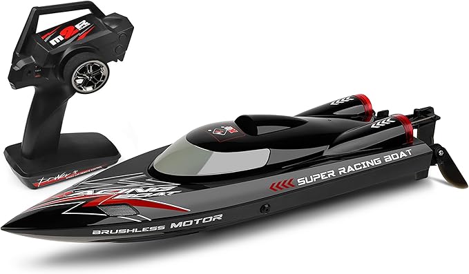 Remote Control Speed RC Brushless Boat WL916 2.4G 55km/h Under Motor RC Submarine with LED ights for Hobbies Adults Teen Favor