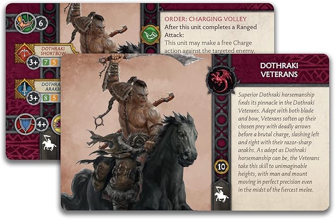 CMON A Song of Ice and Fire Tabletop Miniatures Dothraki Veterans Unit Box - Fearless Warriors of The Great Grass Sea Strategy Game for Adults Ages 14+ 2+ Players 45-60 Minute Playtime Made
