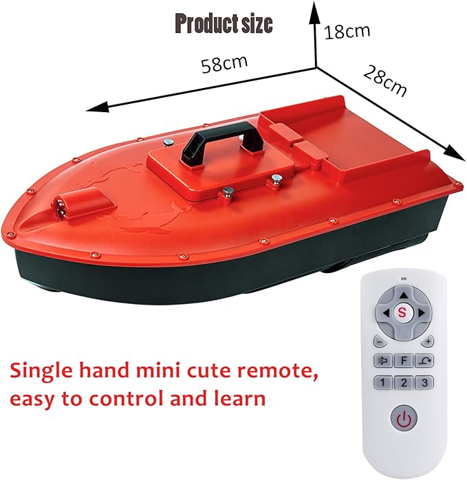 Jabo Dolphin High Speed RC Saltwater Fishing Surfer Bait Boat for Beach Fishing with Waterproof Hull GPS Auto Return (Dolphin)