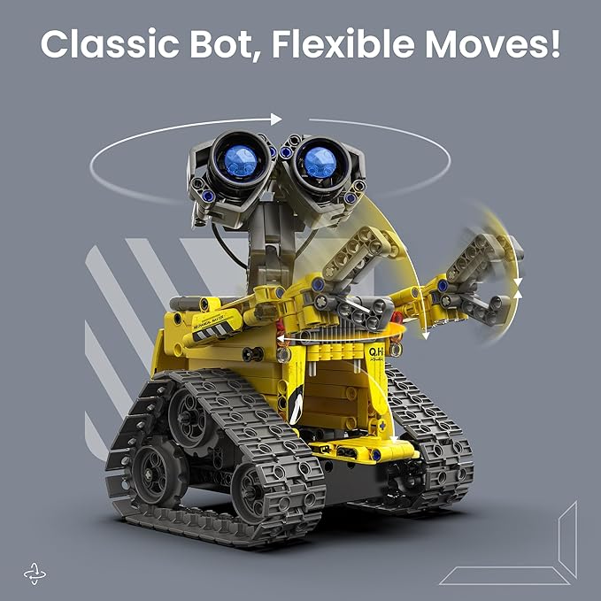 STEM Robot Building Kit Gift for Boys Ages 8-12 with Remote Control Technic Coding Robotic Toy for Kids’ Birthday Buildable 5-in-1 Models with 488 Pieces