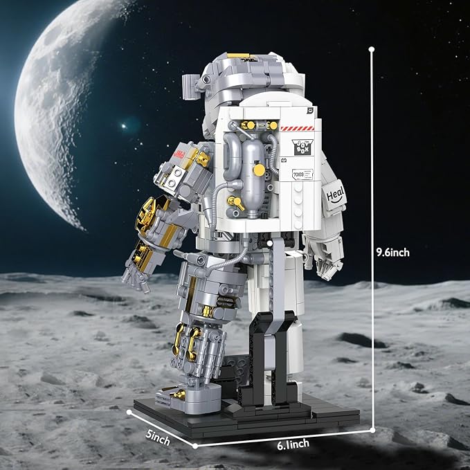 Building Block Sets Space Astronaut Building Set 1008 Pcs for Adult Teenager Aged 14+ Spaceman Model Building Kit Toys for Gift Home or Office Decor