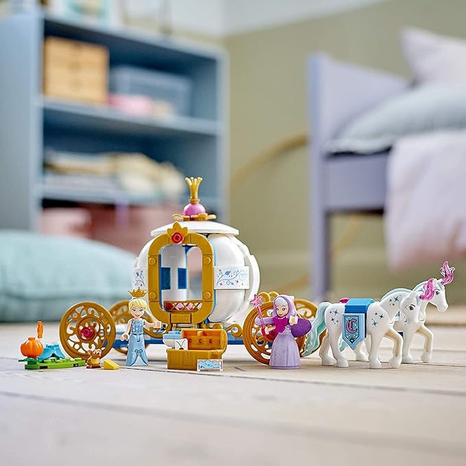 LEGO Disney Cinderella’s Royal Carriage 43192 Creative Building Kit That Makes a Great Gift New 2021 (237 Pieces)