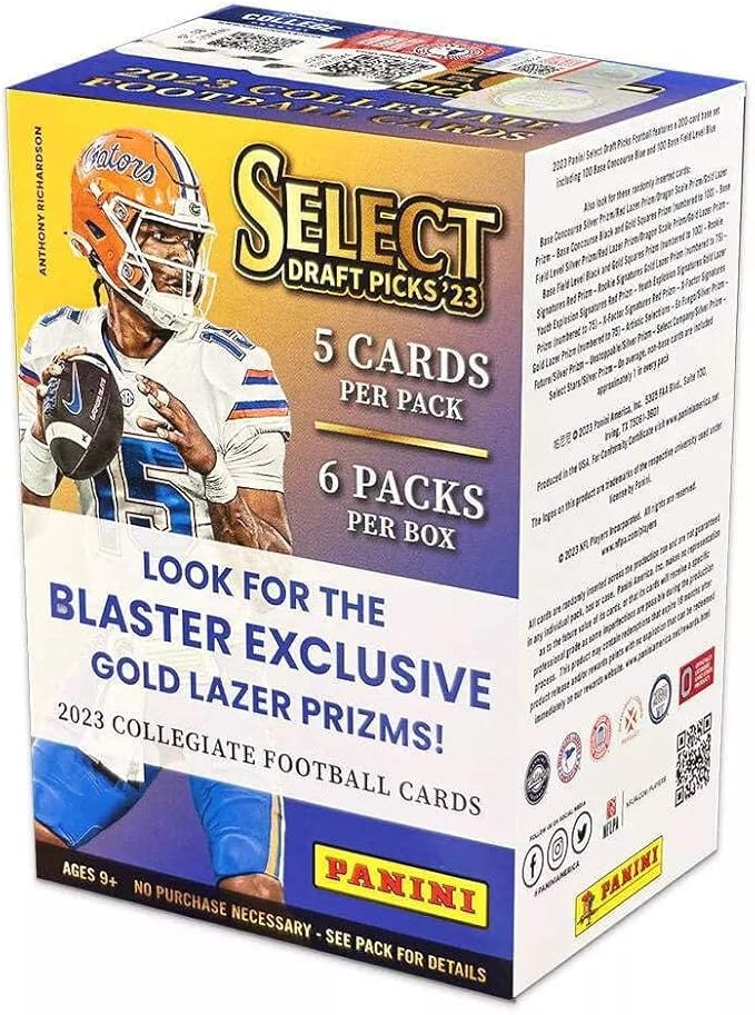 PANINI 2023 Select Collegiate Draft Picks Football Blaster Box