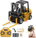 1/64 Mini RC Forklift Toy10 Channel 2 Mode Remote Control Forklift Truck with Rechargeable Battery 2 in 1 Transformable Lift Fork &amp Hook with Lights &amp Sounds Gift for Adults Kids Boys Girls