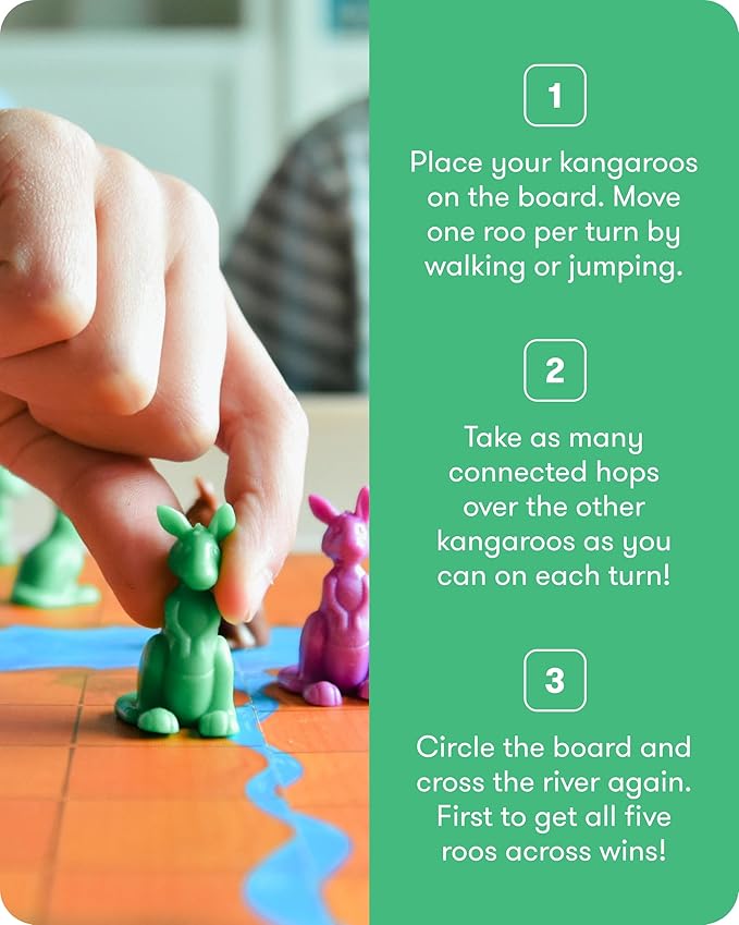 SimplyFun High Tail It Strategy Board Game - Kangaroo Jumping Game for Kids and Families - Ages 10+ 2-4 Players