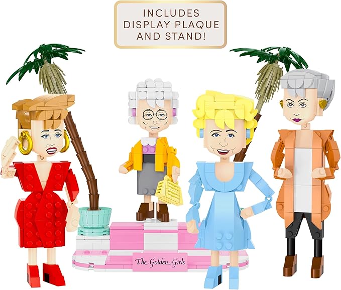 Brickcraft The Golden Girls Building Blocks Set 734 PCS Brick Toy Kit for Ages 8+ Retro TV Show Collectible Figures Model Fun Display Build for Adults &amp Fans Nostalgic Gift and Xmas Present