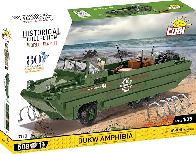 COBI Historical Collection WWII DUKW Amphibia Building Set 508 Pieces