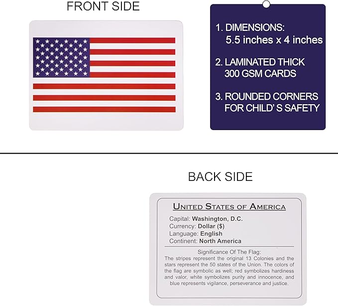 World Country Flags Flash Cards for Kids Currency Flash Cards 195 + 195 = 390 Educational Country Geography Games Cards