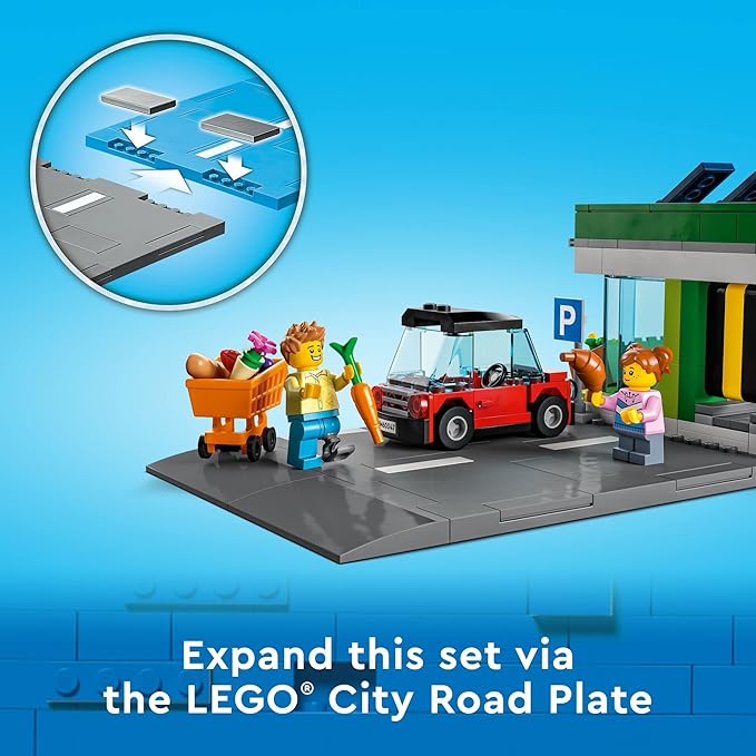 LEGO My City Grocery Store 60347 Building Toy Set for Girls Boys and Kids Ages 6+ (404 Pieces)