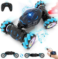 Pristar RC Cars Gesture Sensing Stunt Car Best Gifts for Boys 6-12 2.4Ghz Remote Control Car Toys for Boys Age 6 7 8 9 10 11 12 Double Sided Flip 360° Rotate 4WD Off-Road with Spray Lights Music