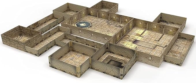 Gale Force Nine Tenfold Dungeon: The Temple - Modular Roleplaying Terrain Set &amp 5e RPG Adventure (GF9TFD04)