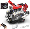 Mini V8 Engine Building Kit That RunsEngine Building Blocks with LED Light for Adults Visible Engine Model Set Construction STEM Toy for Kids Boys (660 PCS)